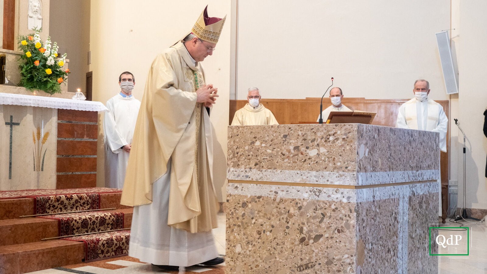 Volpago del Montello, il vescovo di Treviso monsignor Michele Tomasi ha