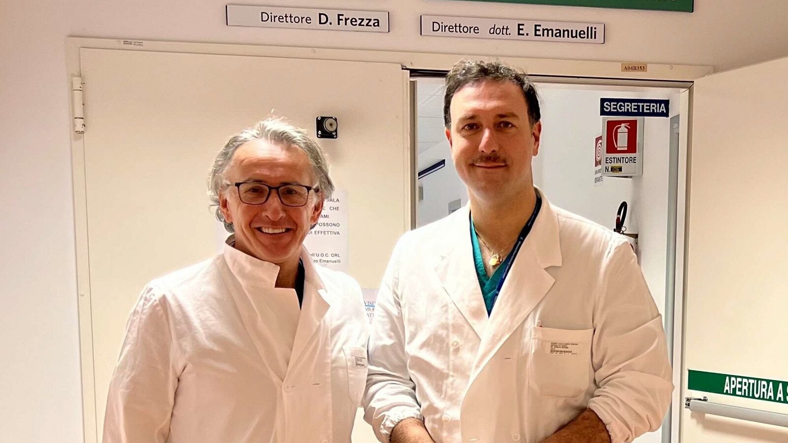 Da sinistra il dottor Daniele Frezza e il dottor Giacomo Spinato