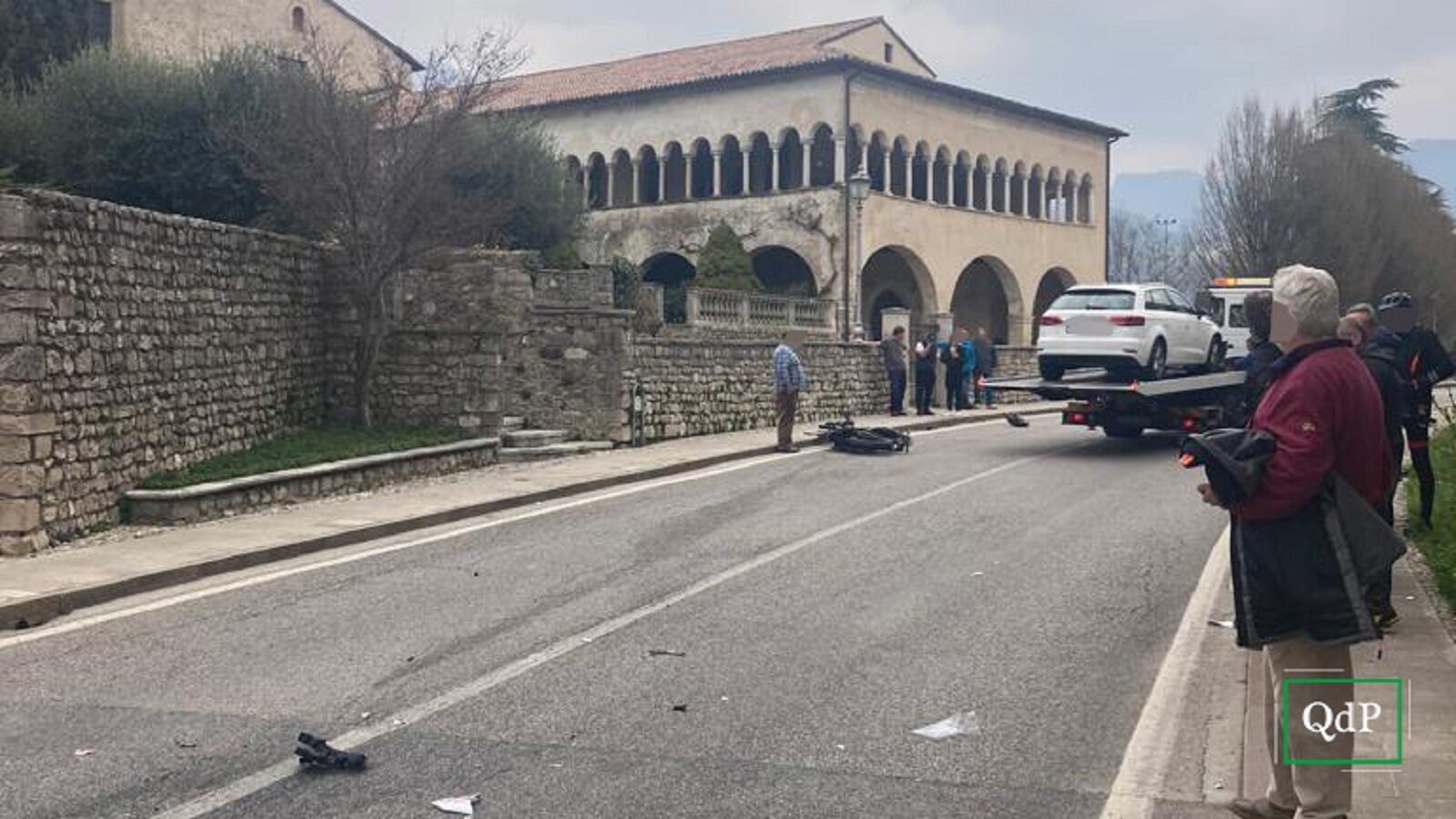 La via dove è avvenuto l'incidente stradale