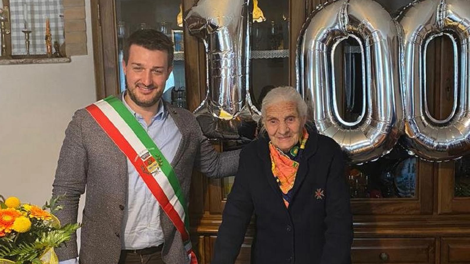 Il sindaco Massimo Magagnin con Barbera Della Giustina