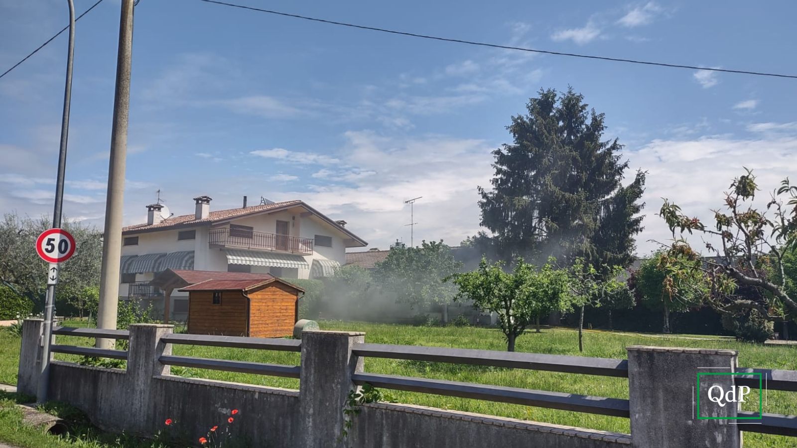 Principio di incendio in un'abitazione di via Colombera