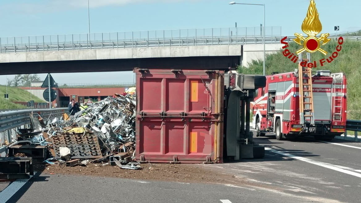 L'incidente lungo la Pedemontana Veneta