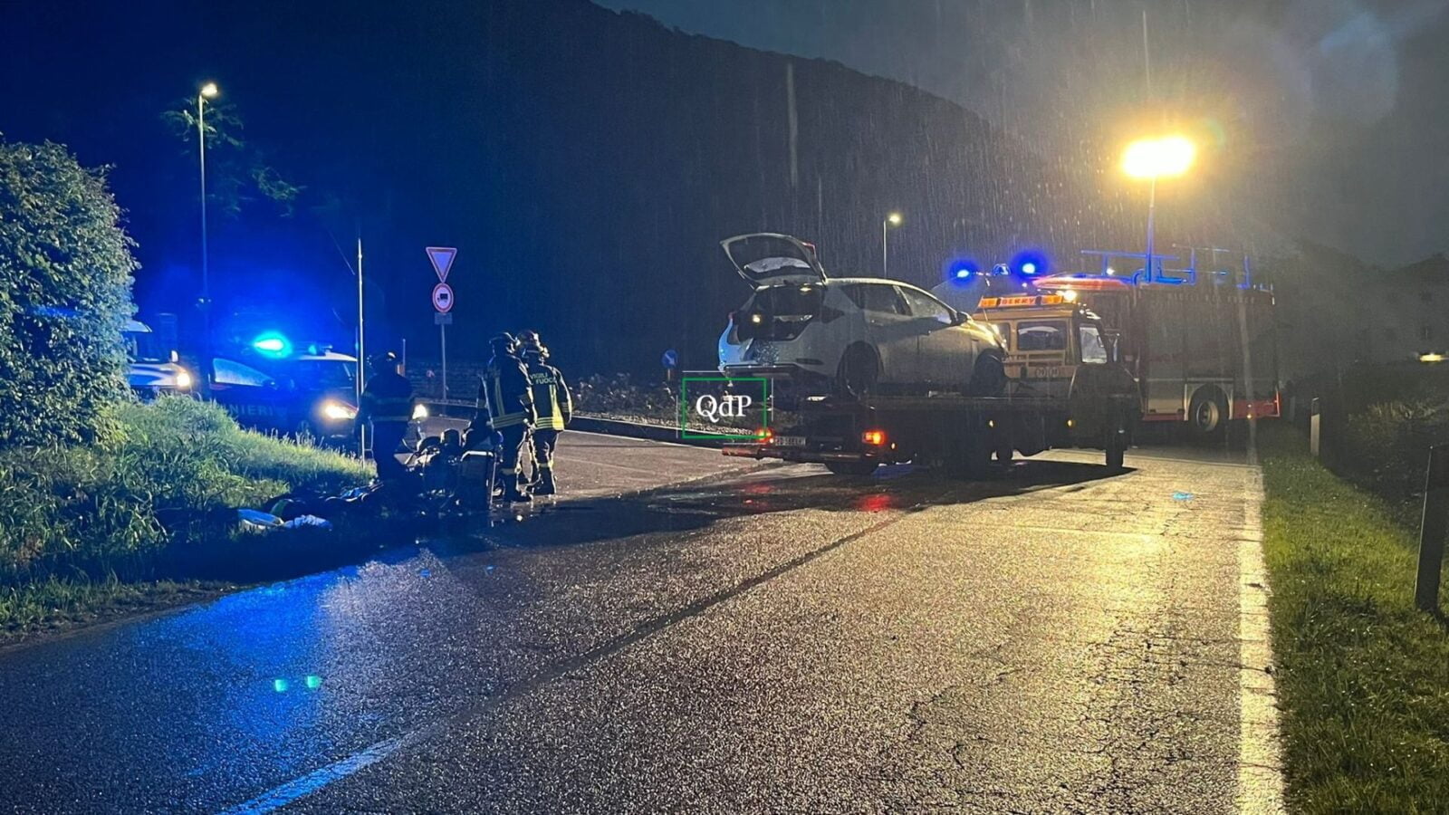 L'incidente stradale sulla provinciale