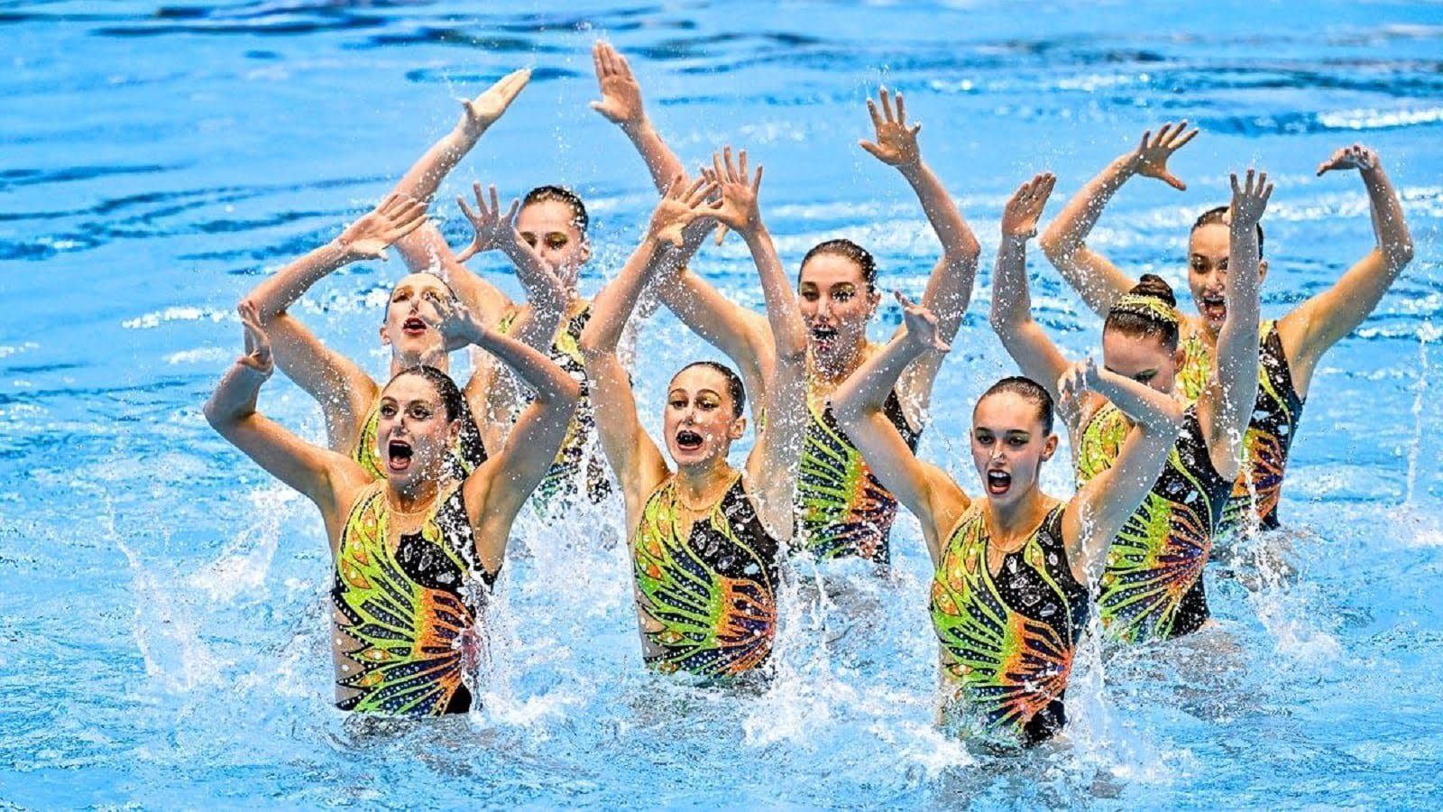 Il team azzurro di nuoto sincronizzato