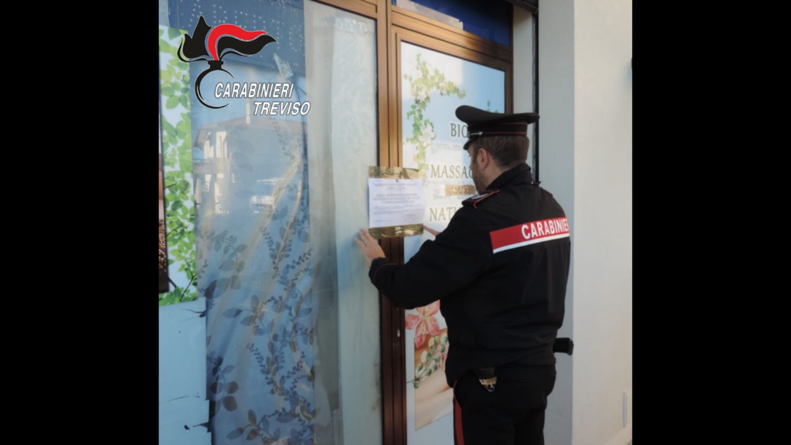 Sigilli a un centro massaggi di Villorba