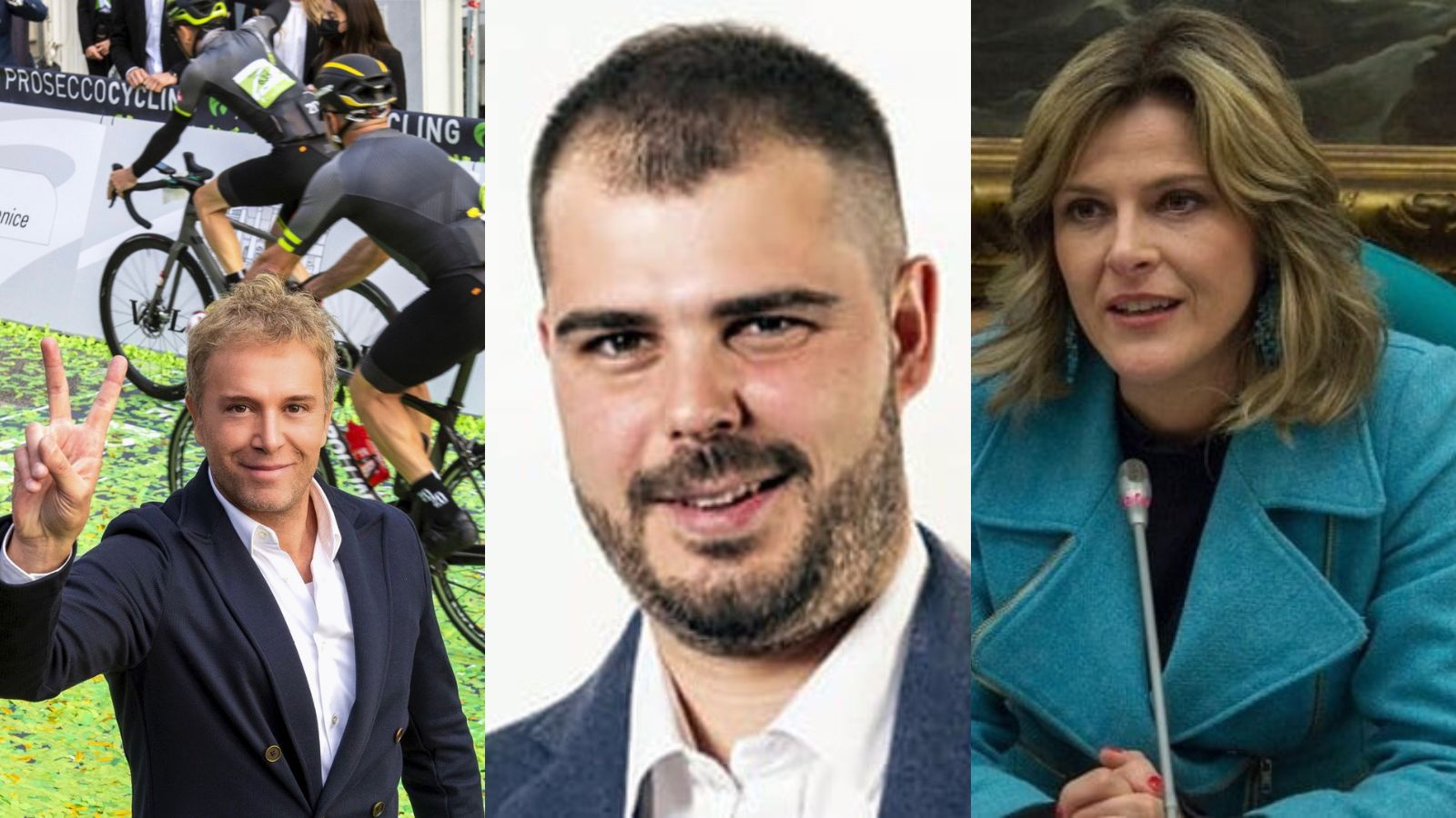 Da sinistra, Massimo Stefani, Denny Buso, Angela Colmellere